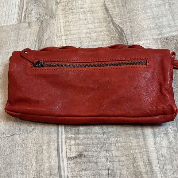7Chi pocketbook leather tomato red folding purse missing strap - Picture 6 of 13